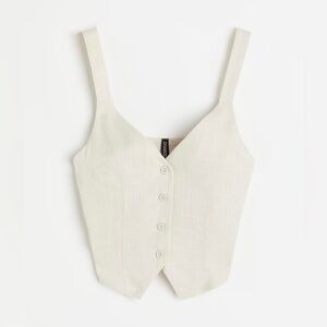 NWT Divided Off-White Button-Up Top | minimalist